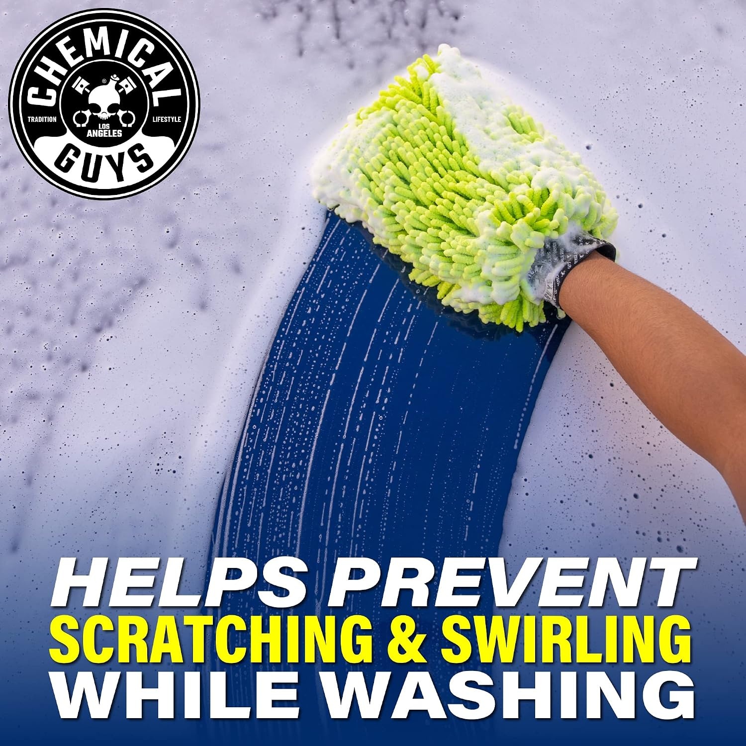 image:imageChemical Guys Chenille Microfiber Wash Mitt for Cars ScratchFree 2 PackGreen