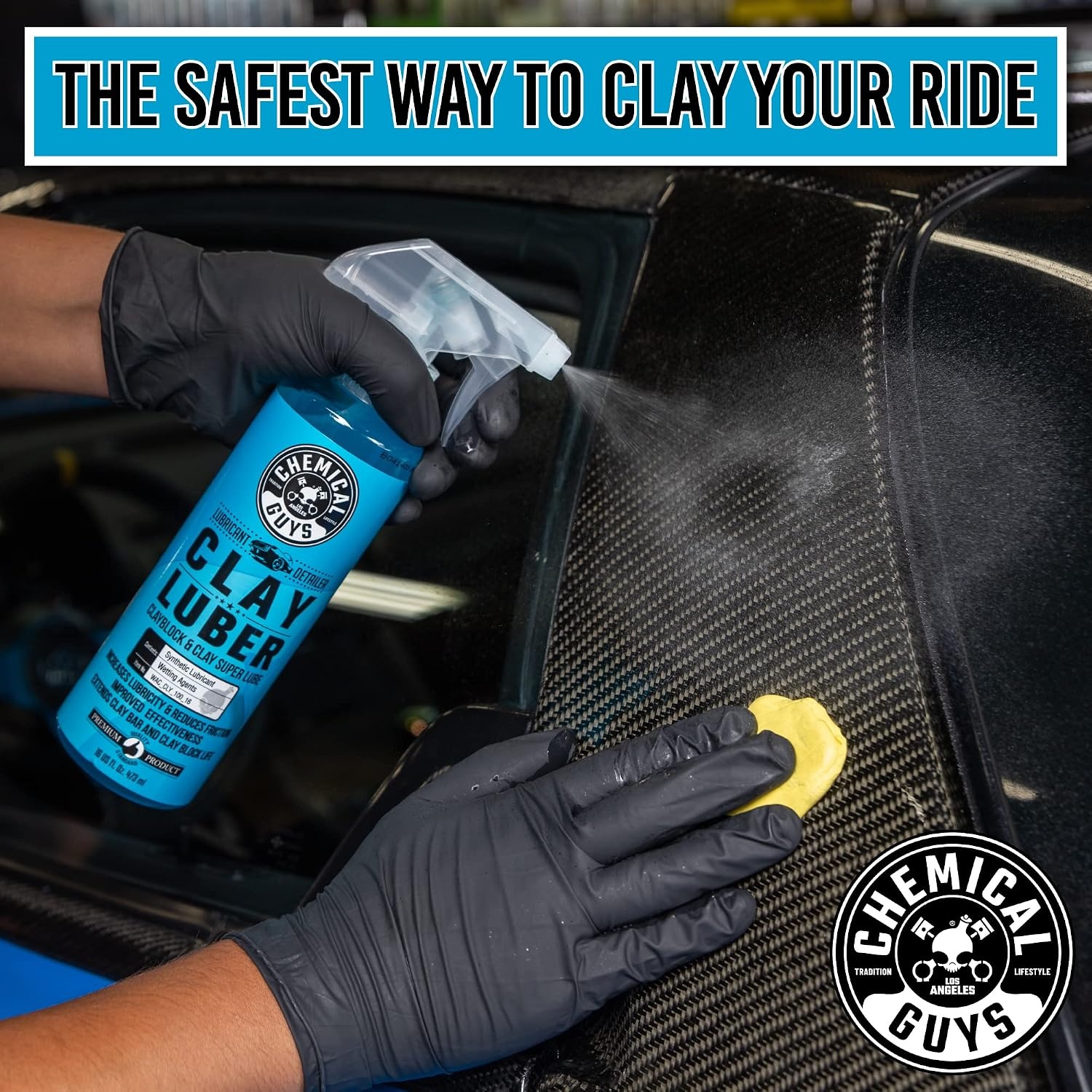 image:imageChemical Guys Heavy Duty Clay Bar amp Luber Kit Paint Prep 2Piece Set16 Fl Oz Pack of 1