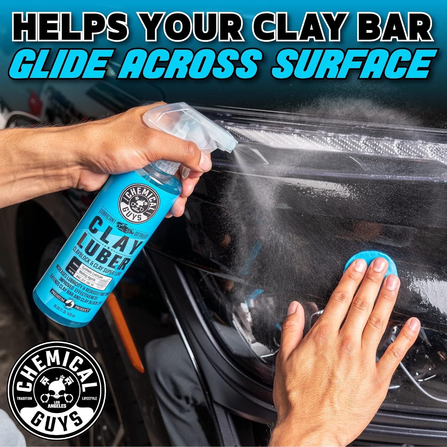 image:imageChemical Guys Heavy Duty Clay Bar amp Luber Kit Paint Prep 2Piece SetLight Duty Clay Bar Kit