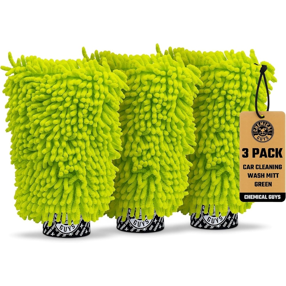 image:imageChemical Guys Chenille Microfiber Wash Mitt for Cars ScratchFree 2 PackGreen
